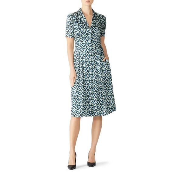 Jason Wu Collection Printed Day Dress 16 - Picture 1 of 12